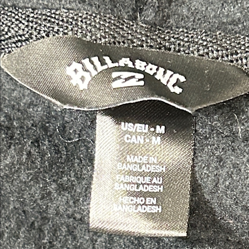 Billabong men’s Black Hoodie with Wave Graphic surf/skate M - Picture 5 of 7